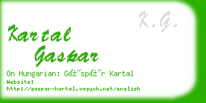 kartal gaspar business card